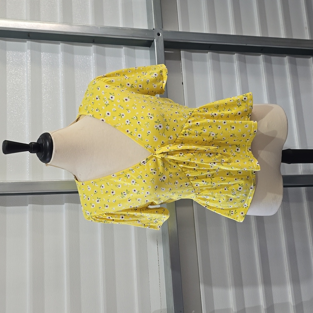 Ragdoll yellow floral print‎ top